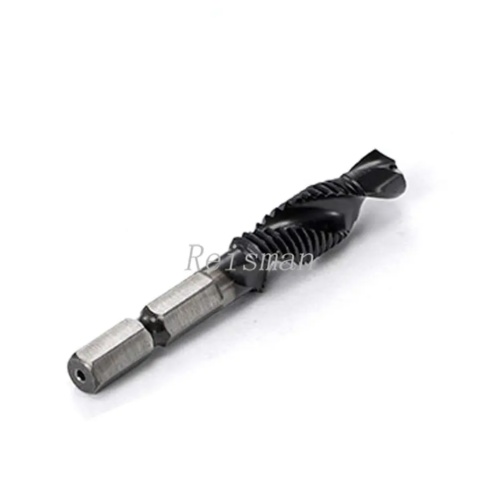 6PCS  HRC89 TiAlN M3-M10 Screw Tap Drill Bits Coated HSSCO M35 Cobalt Taps Metric Combination Bit 1/4\