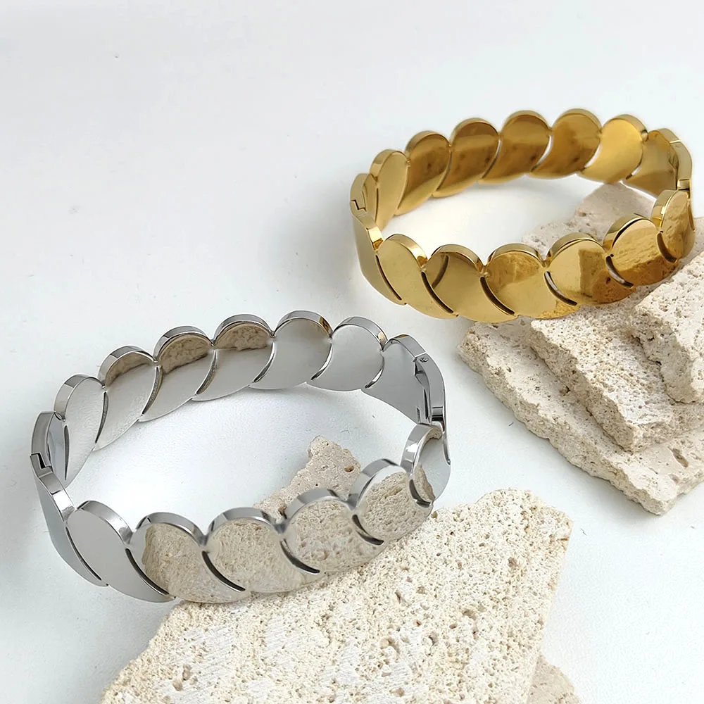 

2025New water drop shape round bracelet, 18k gold plated minimalist bracelet, ladies jewelry, wife’s anniversary gift