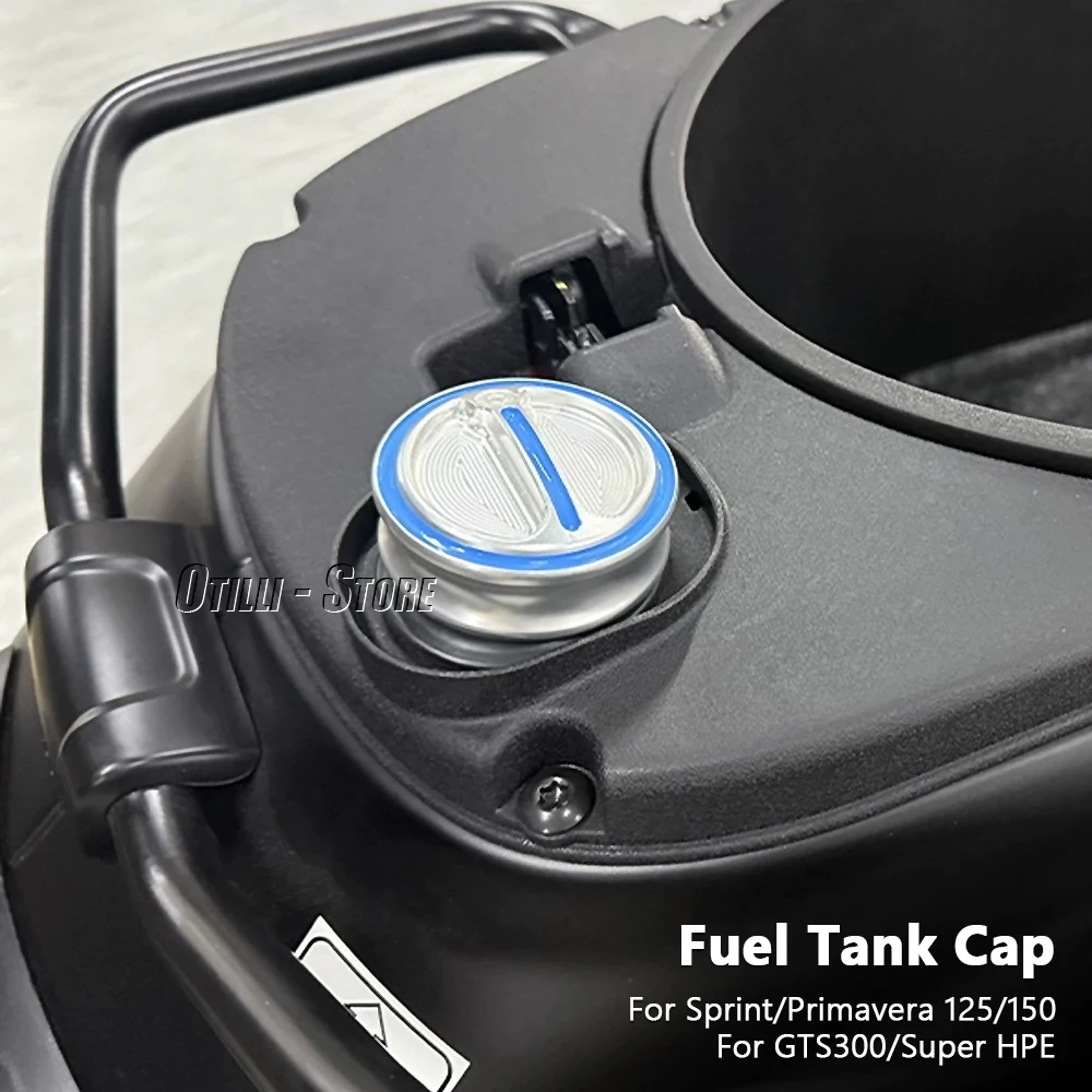 Motorcycle CNC Aluminum Gas Fuel Tank Cap With Logo Cap New For Vespa Sprint Primavera 125 150 GTS300 GTS 300 Super HPE