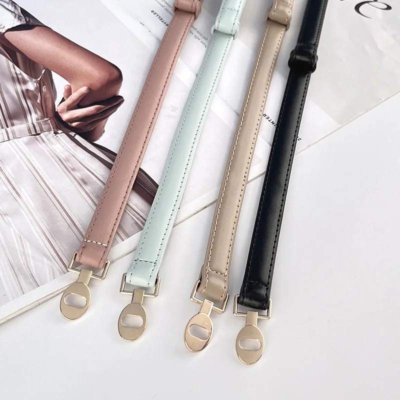 

A versatile leather belt for women, paired with casual pants, suits, dresses, short skirts, and a women's belt around the waist,