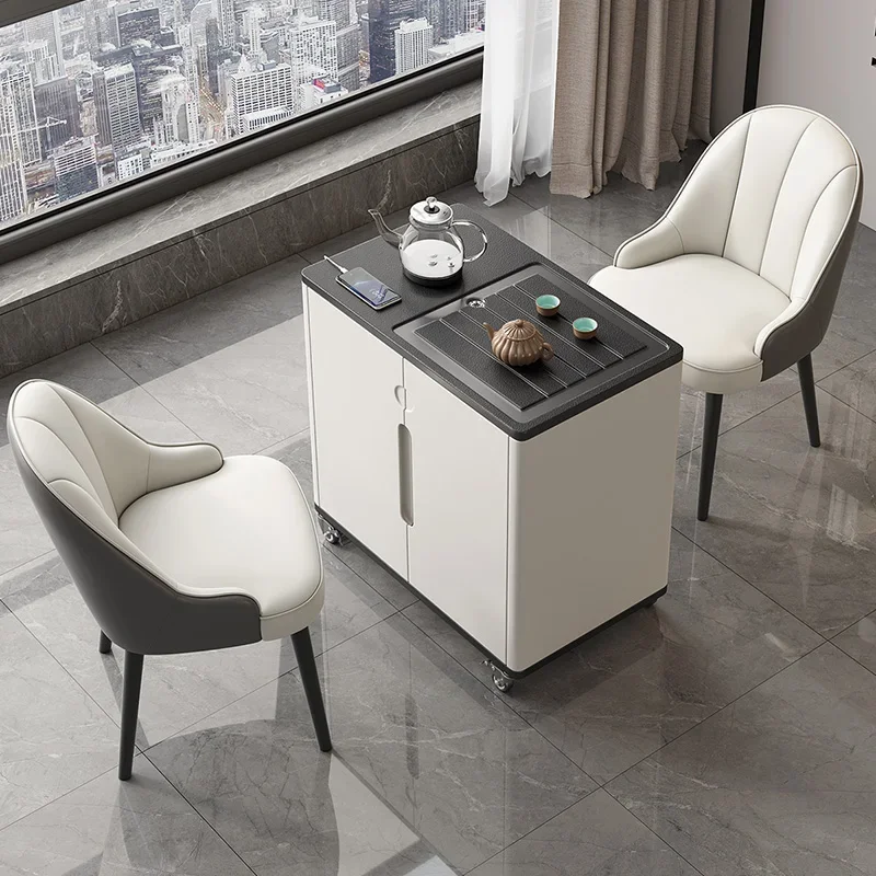 Premium Mobile tea table simple household small tea making cabinet