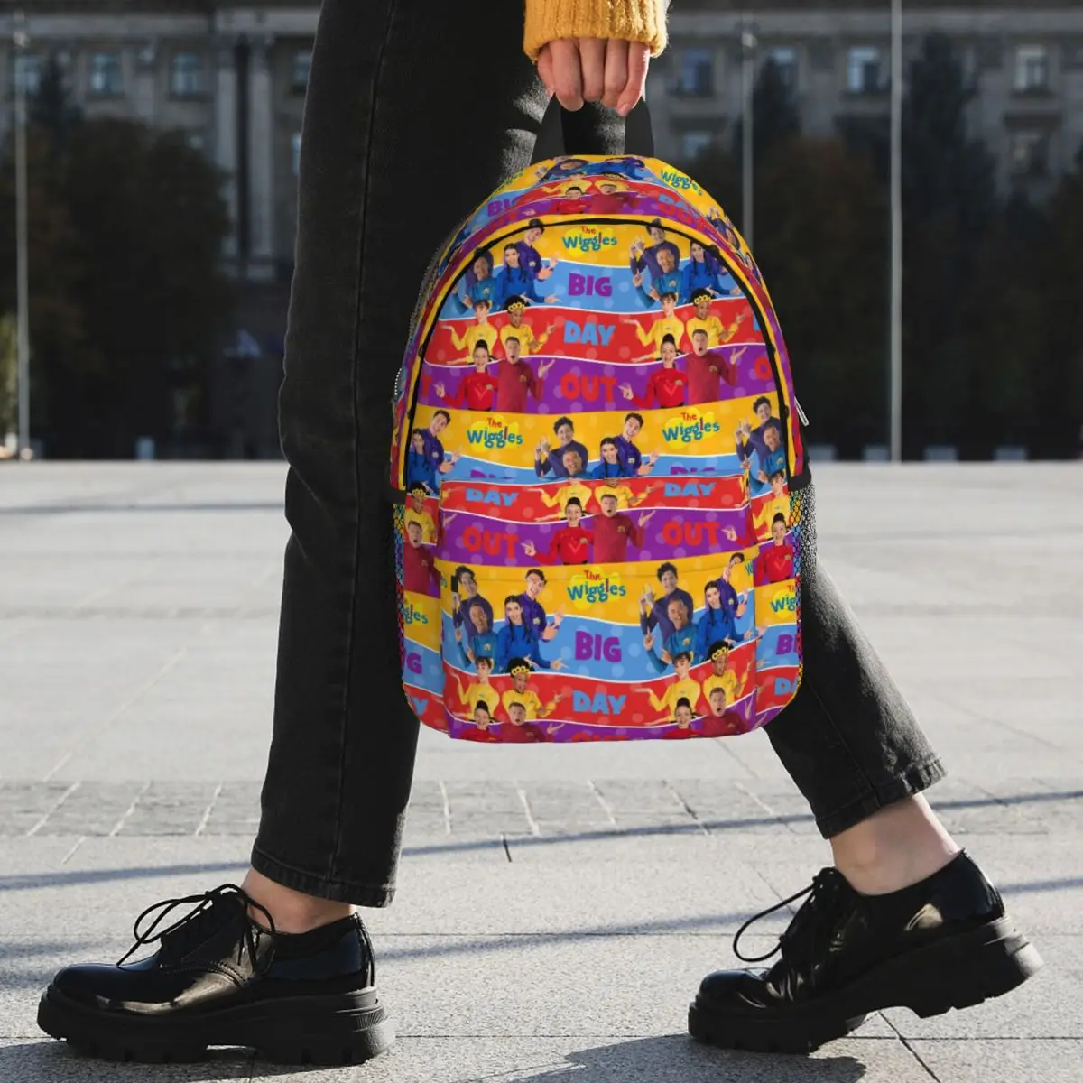 The Wiggles Tv Show Music Band Backpack Student Boys Girls BookBag Children School Bag Computer Shoulder Bags for Men Women