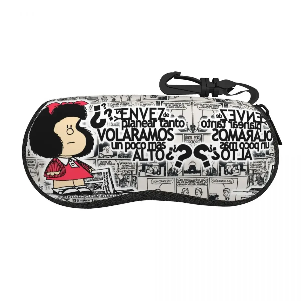 Custom Mafalda Cartoon Shell Eyeglasses Case Women Men Fashion Anime Glasses Case Sunglasses Box Pouch