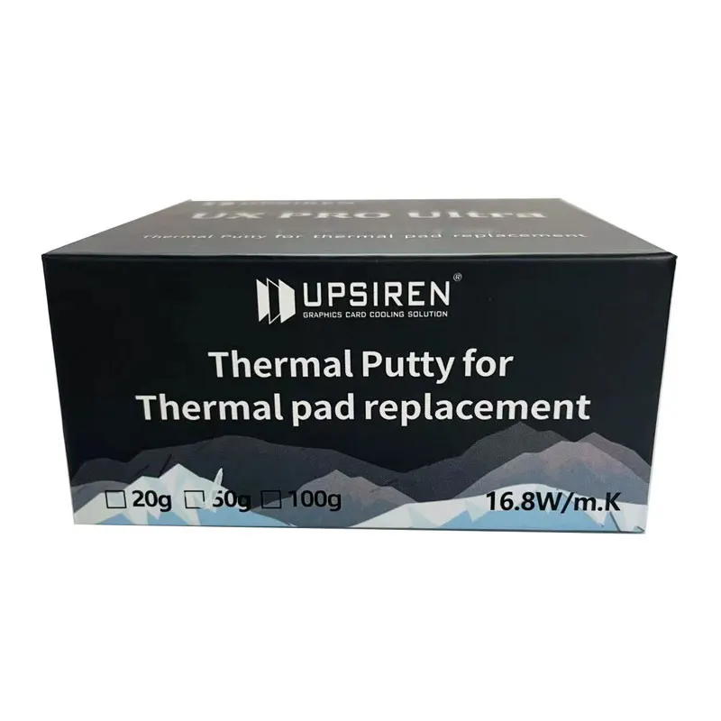 UPSIREN-Putty Térmico UX Ultra PRO para Processador VGA GPU IC, Bloqueio De Calor, Arrefecimento Rápido, Substituição Da Almofada, 16.8W/mk