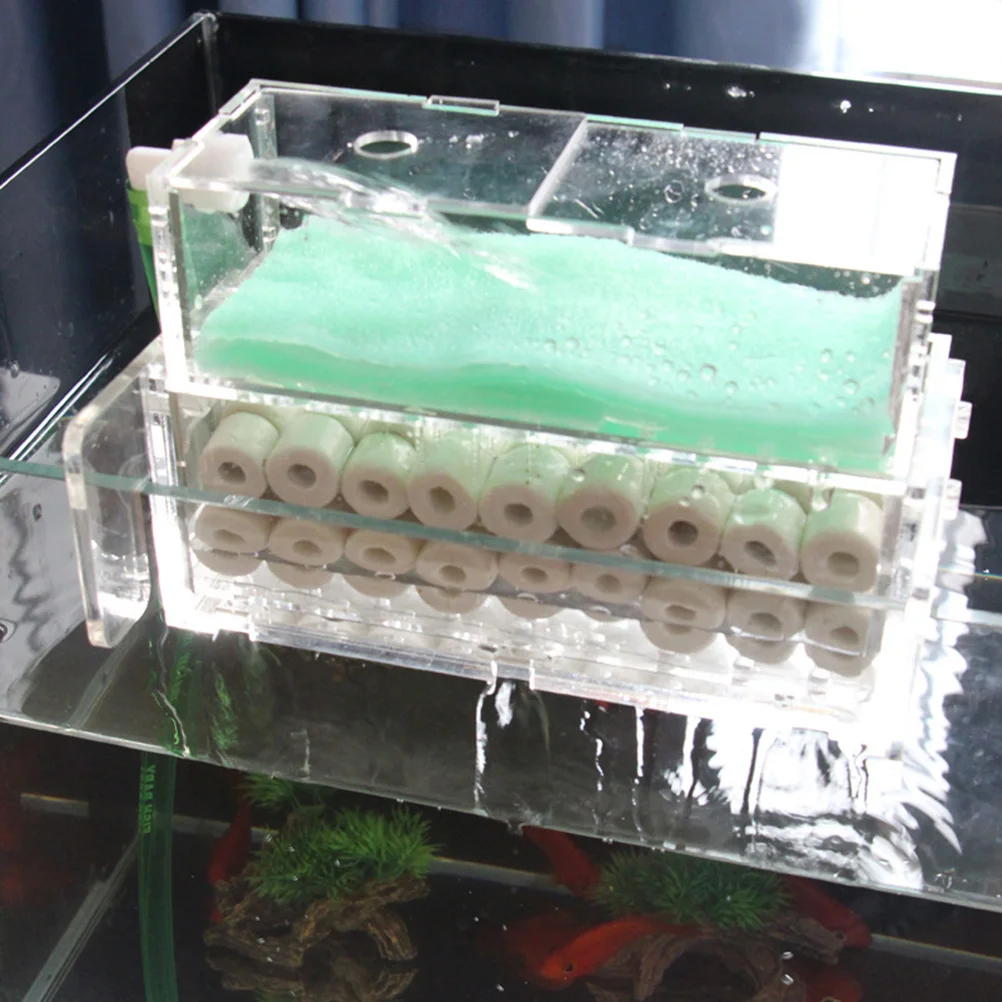 

Fish Tank Filter Box Hanging External for Aquarium Waterfall Accessories Turtle Feature Basin Cleaner Boxes