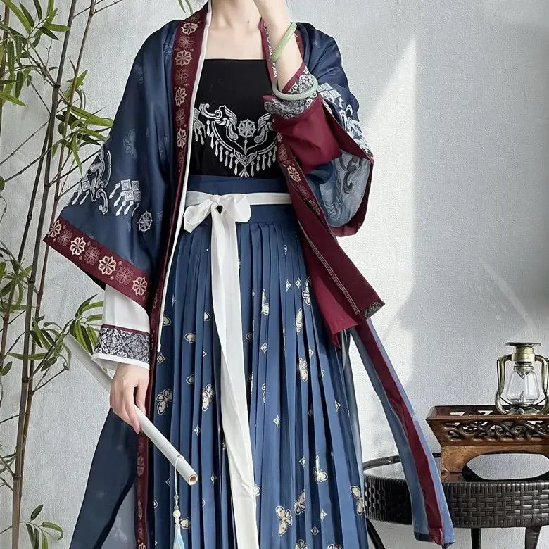 Vestido chino antiguo Hanfu bordado tradicional, disfraz de Cosplay de la región de Miao, conjunto completo de Kimono