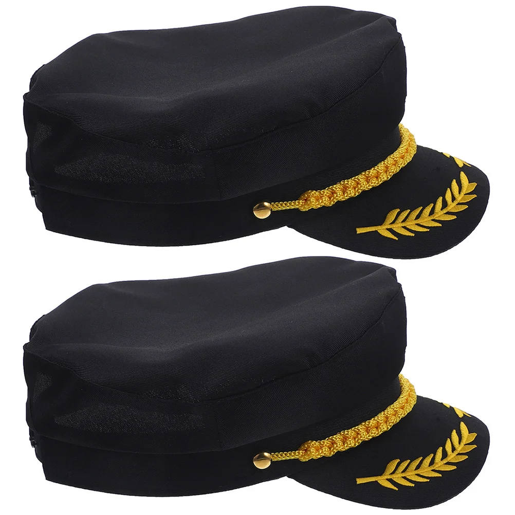 

2pcs Sailor Hat Women Elegant Captain Hat For Outdoor Stage Performance Costume Party Yacht Boating Accessories Fashionable Hats