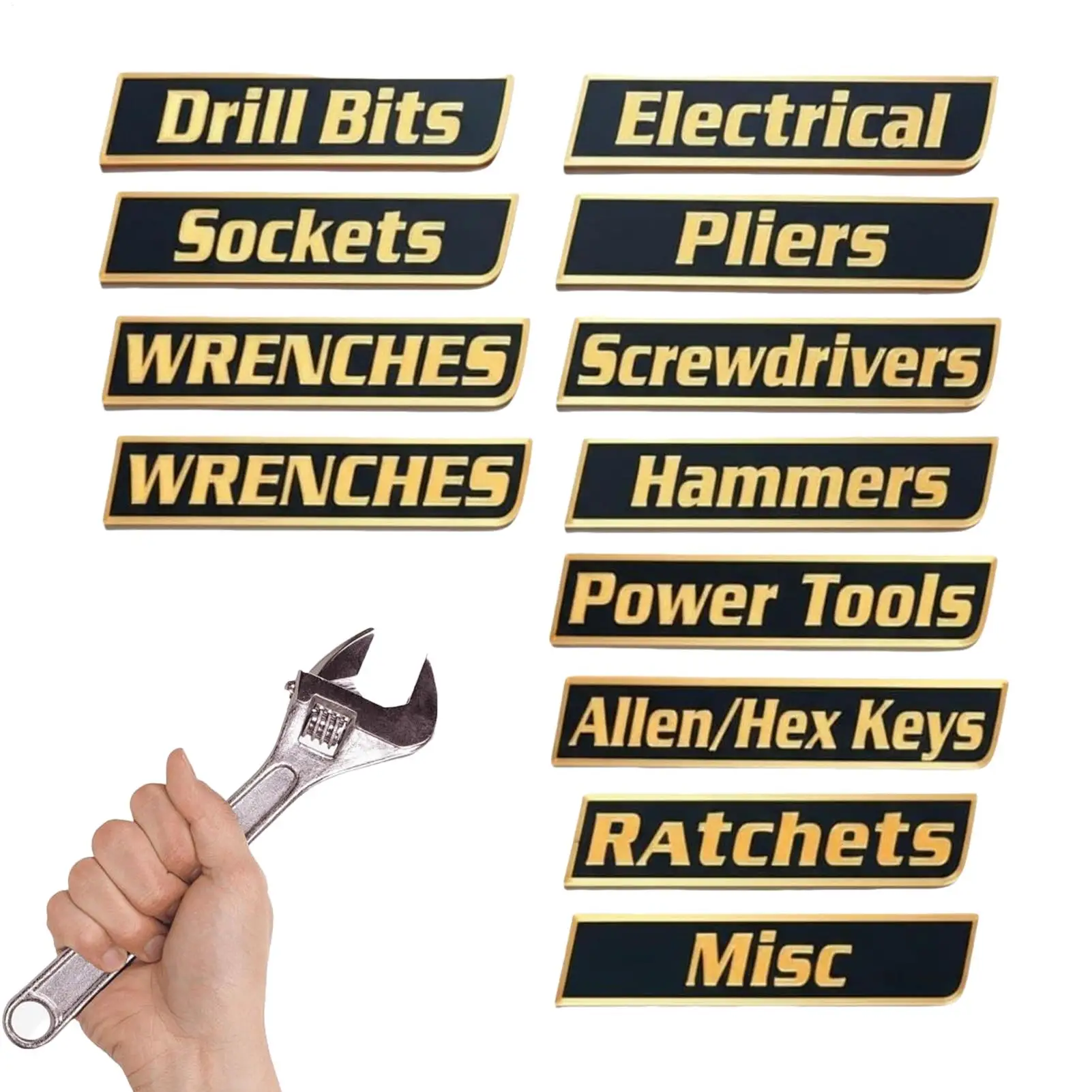 

Tool Box Labels Magnet 12-Piece Strong Magnetic 3D-Printed Tool Cabinet Organization Labels For Organization Identifying