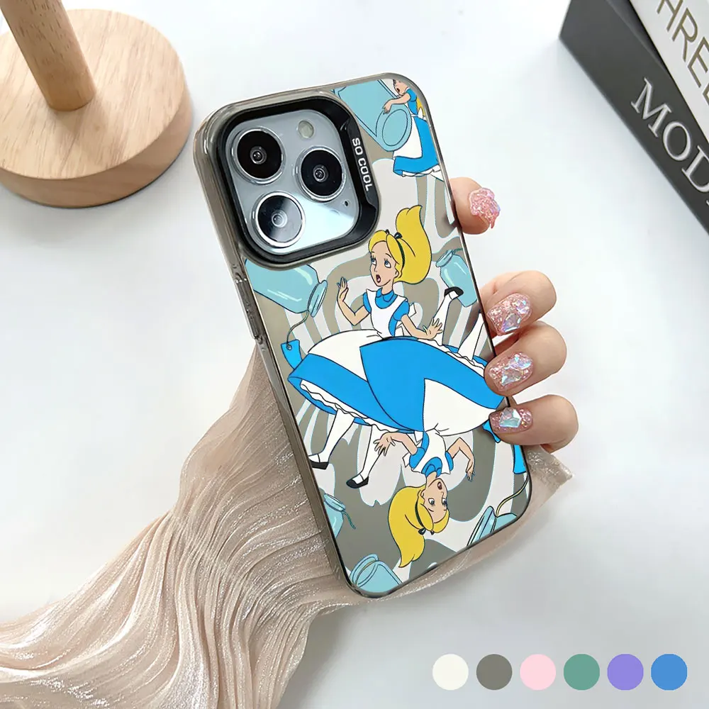 Cheshire Cat Alice in Wonderland Phone Case For iPhone 14 15 16 13 12 11 Pro Max 7 8 Plus X XR XSMax Cool Laser Matte Cover image 4
