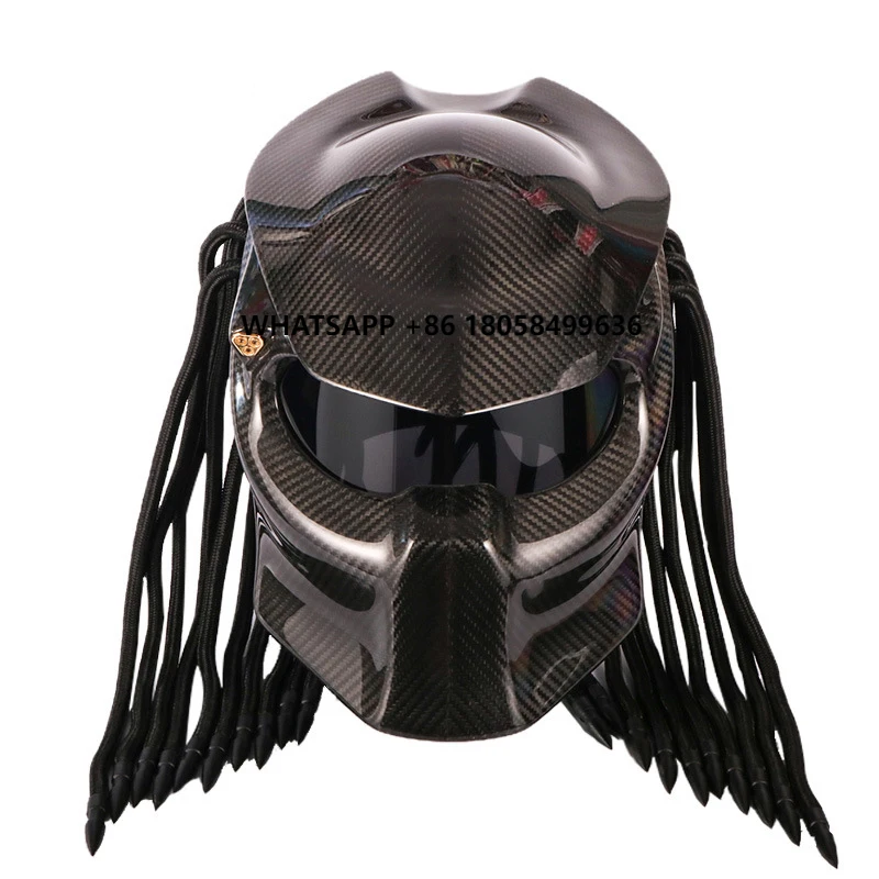 Дышащий легкий косплей из углеродного волокна, защитная маска для лица, крутой мотоциклетный шлем на все лицо