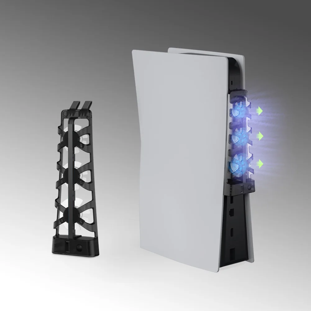 

Upgraded Quiet Cooling Fan With LED Light For PS5 Essential Gaming Accessories Consumer Electronics Games Parts