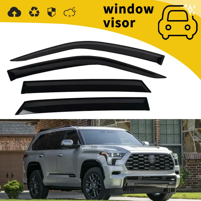 Suitable for 07-23 Toyota Sequoia door rain shields, window rain brows and rain shields modified decoration