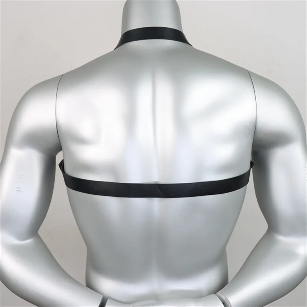 Male Leather Lingerie Sexual Chest Harness Men Adjustable Rave Gay Clothing BDSM Fetish Full Body Harness Belt Strap for Sex