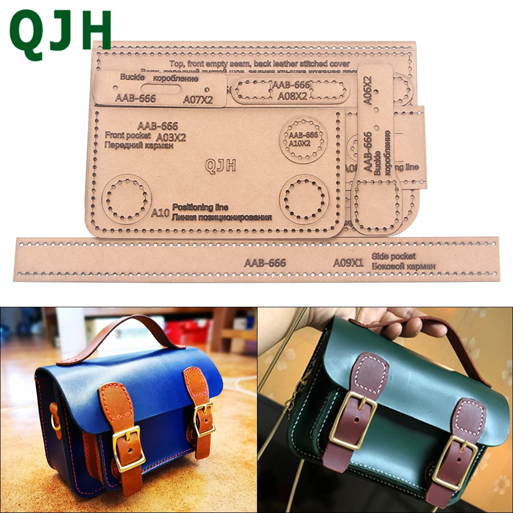 Kraft Paper Template Handmade Leather Craft DIY Mini Cambridge Bag Ladies One Shoulder Messenger Bag Acrylic Version Drawing