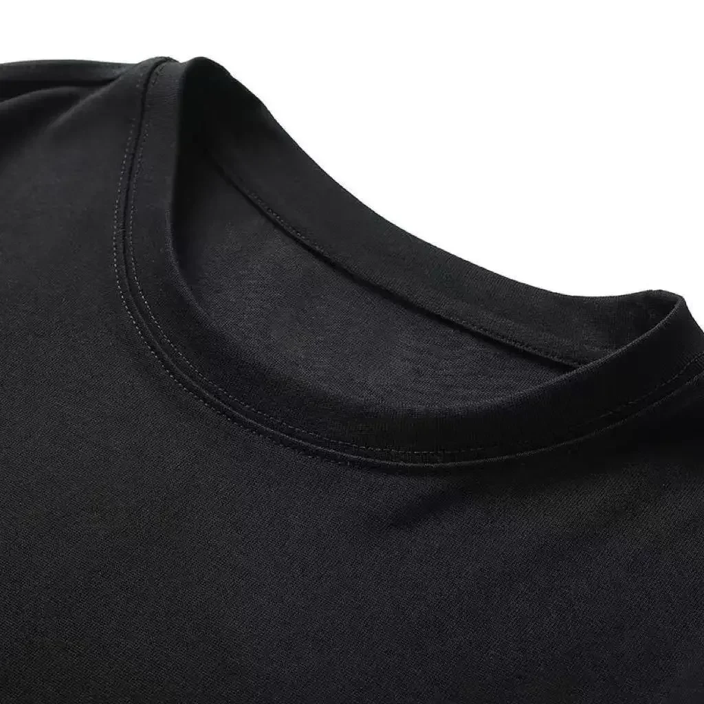 Summer Trendy High Quality Versatile Fashion T-shirt Men Women plus Size Casual Short Sleeve Cotton Tee Unisex image 4