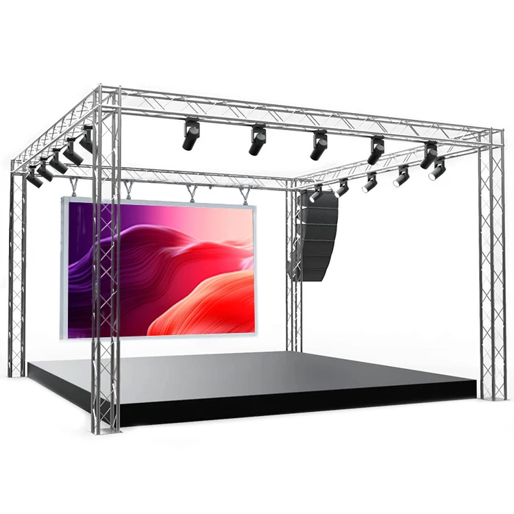 Event stage recyclable portable truss platform system lighting led screen wall ground support aluminum truss display