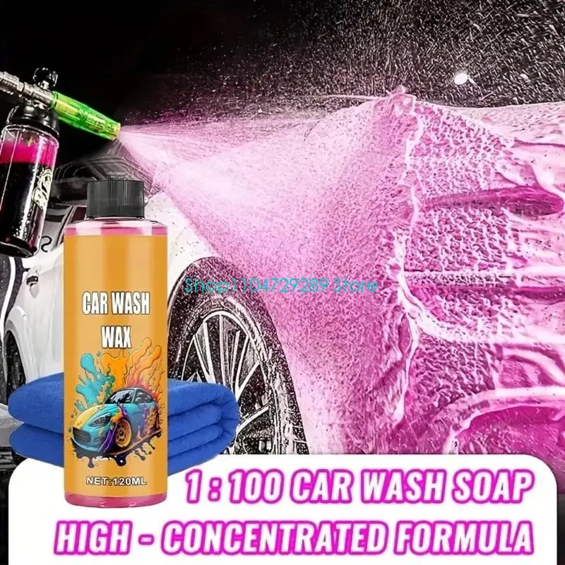 D8KE Small Car Wash Bottle with Sponge for Routine Garage Storage