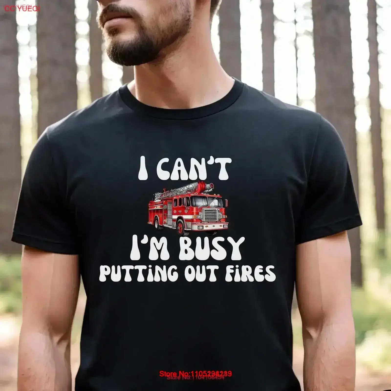 

Футболка «I Can't I'm Busy Putting Out Fires Firefighter» Fireman For Fire Dept Truck День отца, винтажная стираная дизайнерская одежда