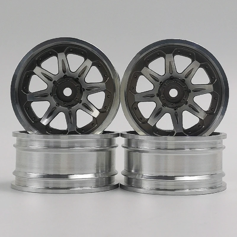 3/6/9/12mm Offset 4pcs CNC Machined Aluminum Wheels Rims 1/10 Scale RC Car On-road Drift Touring Model Hobby