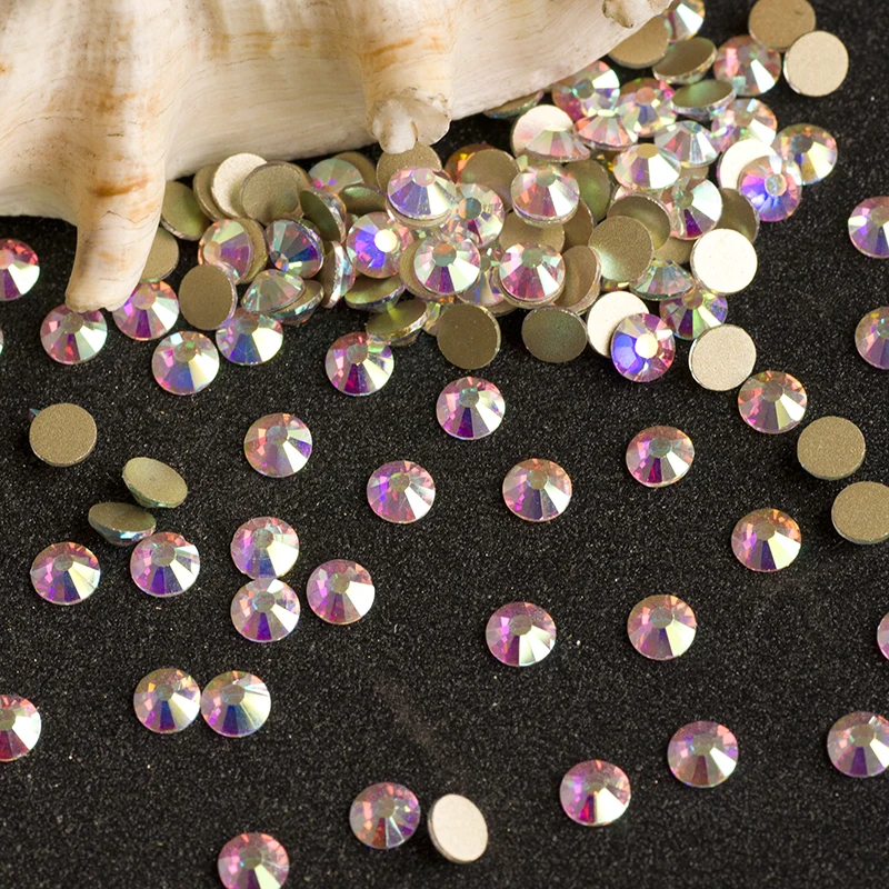 Yanruo 2058NoHF SS20 Crystal AB 1440 Stück Nicht Hotfix Kristall Flatback Edelsteine Strass Trikot Hochzeitskleid – Detail 5
