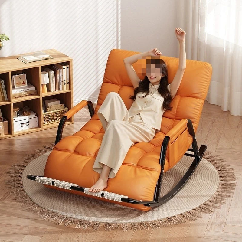 Rocker for Balcony Lazy Chair Recliner for Home Use Adult Sleeping Chair 2025 New Sofa Chair Dual Purpose Sitting and