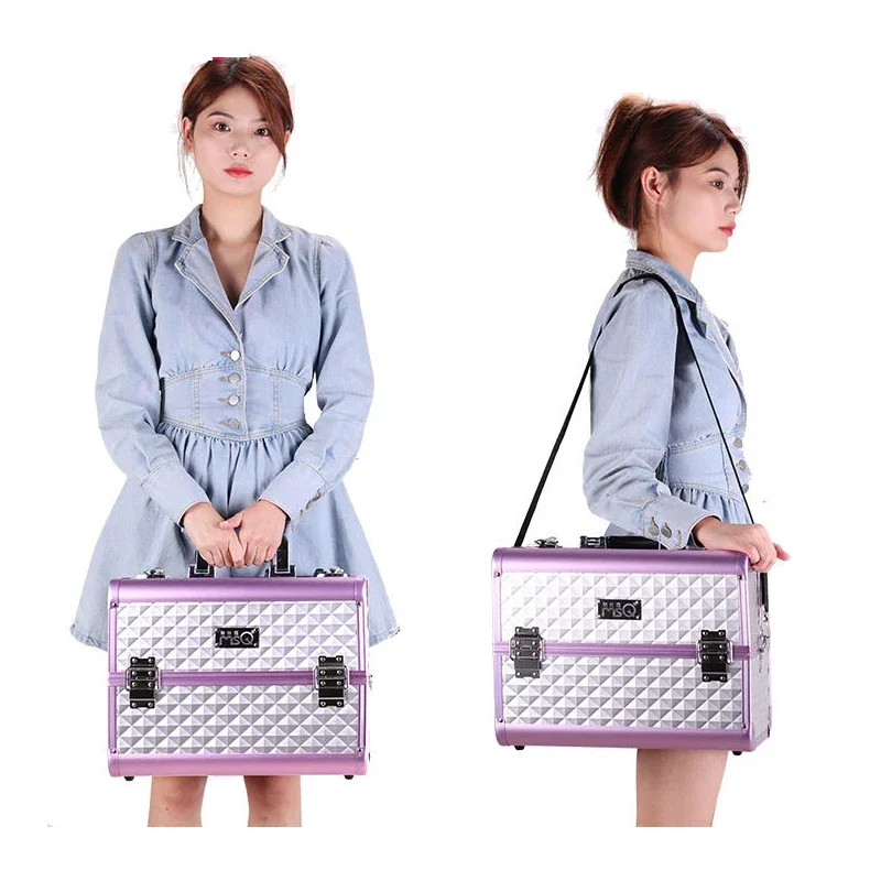 2026 New Brand Makeup Box Artist Professional Beauty Cosmetic Cases Make Up Bag Tattoo Nail Multilayer Toolbox Storage Organizer