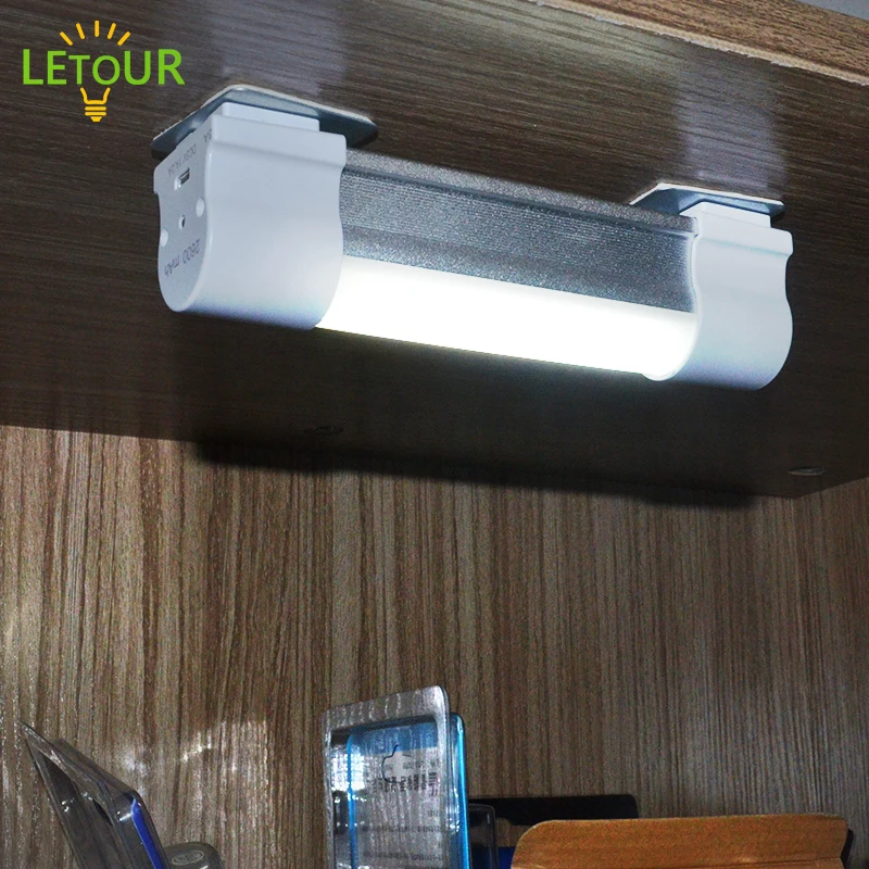 LETOUR-luz de trabajo de tubo LED de 12V, lámpara de alta potencia regulable, magnética, 6000 lúmenes, 5 luces, recargable, portátil, para acampar