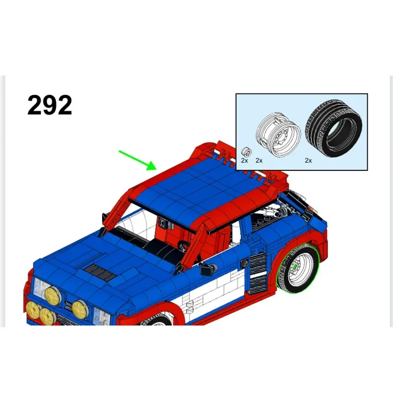 

MOC-139023 New R5 Supercar Racing Building Block Model 1301 Parts MOC Creative Boy Kids Birthday Building Blocks Toy Gift