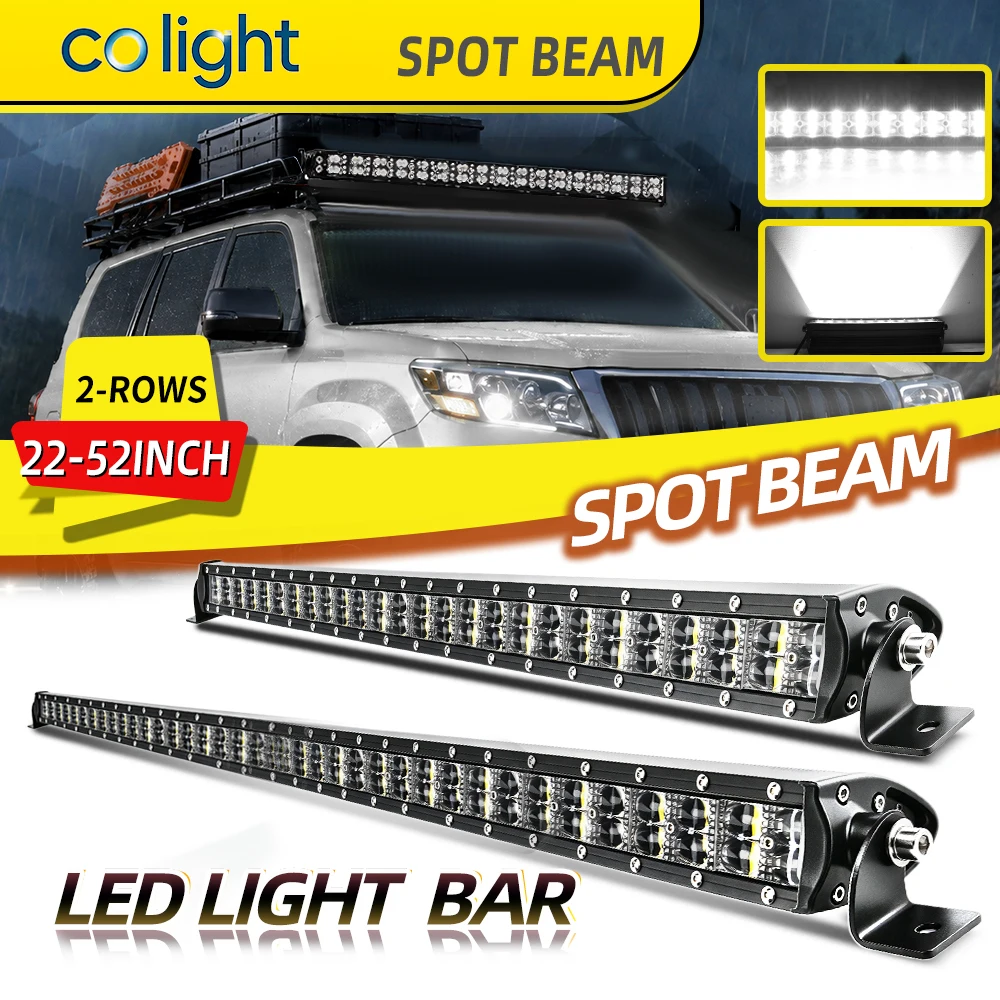 colight 2-Reihen LED-Lichtleiste 22-52 Zoll Doppelreihige Offroad-Fahrleuchte Spot-Flood-Kombinationsstrahl LED-Arbeitsscheinwerfer für Jeep, SUV, LKW, 4x4, ATV, UTV, Offroad-Fahrzeuge für den
