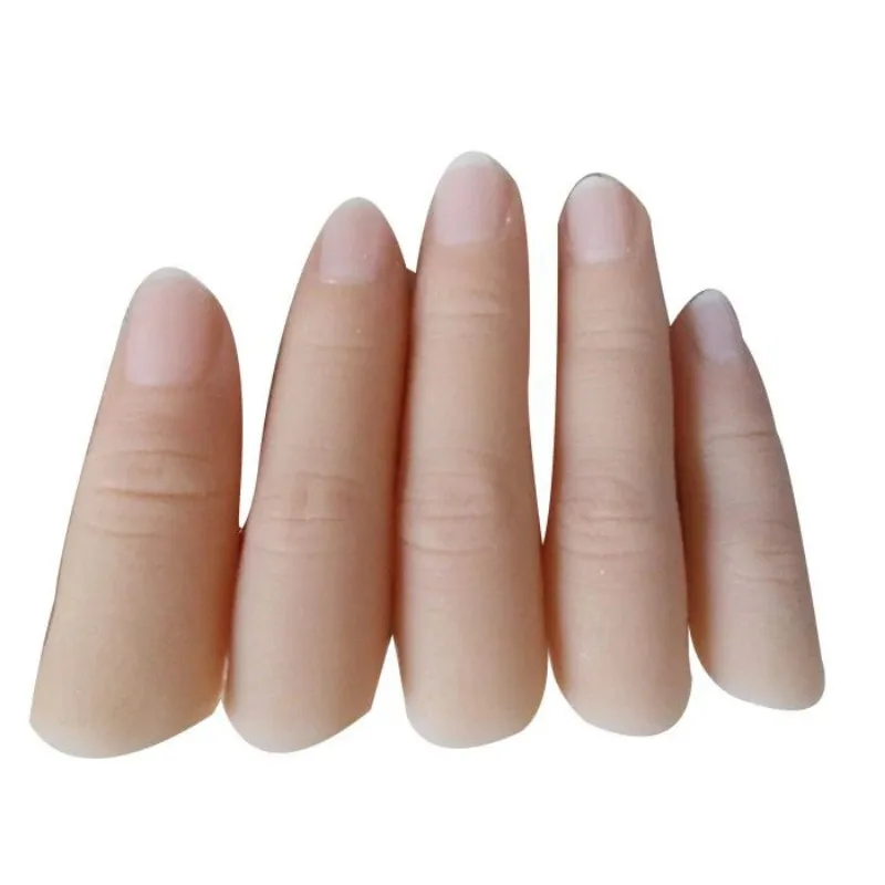 Customize prosthetic implant cosmetic silicone finger for wounded hand