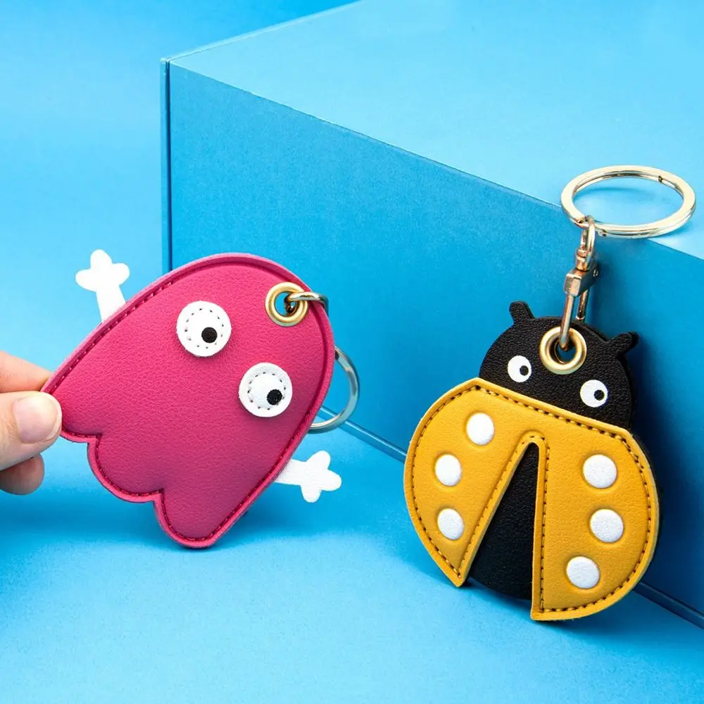 New Leather For Airtag Cartoon With Keychain Badge Card Holders Protective Sleeve Access Control Card Cover