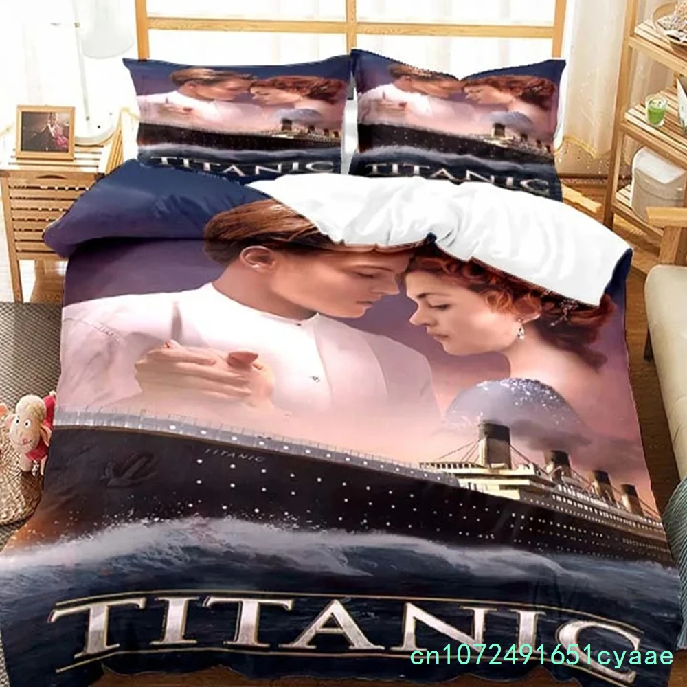 Movie Titanics Bedding Set Boys Girls Twin Queen Size Duvet Cover Pillowcase Bed Kids Adult Fashion Home Textileextile