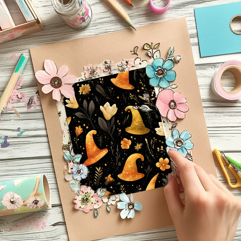 مجموعة سجل القصاصات مقاس 6 × 6 بوصات (36 ورقة): أنماط ختم السفر العتيقة - مثالية لسكرابوكينغ وأوريغامي ومجلة الذاكرة