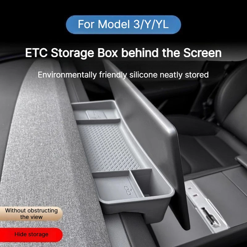 For Tesla Model 3 Highland Dashboard Storage Tray Model Y L 2026 Silicone Panel Screen Back Organizer Tissue Box Glasses Holder