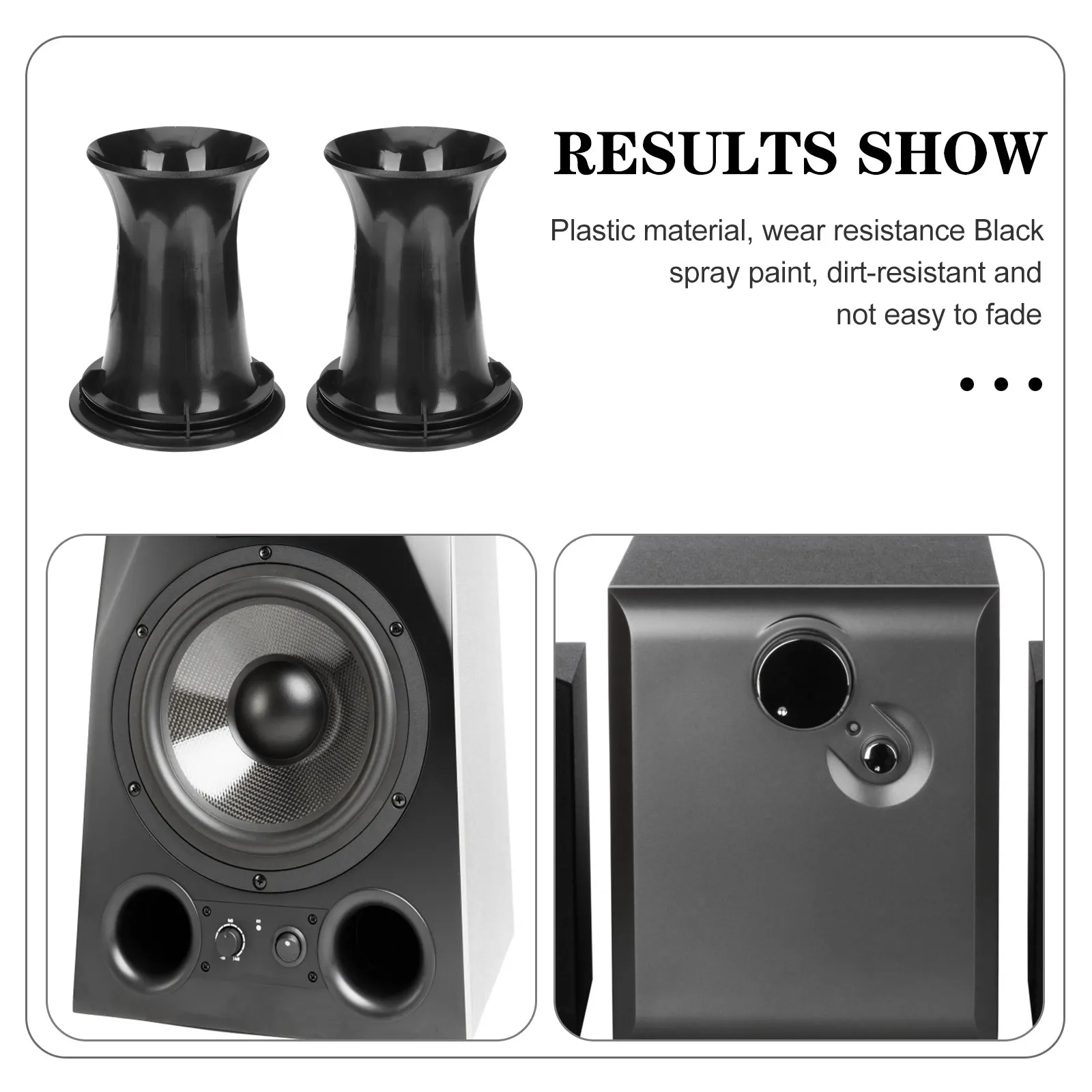8Pcs Speaker Cabinet Port Tubes Plastic Bass Reflex Subwoofer Air Ports Voice Outlet Speaker Accessories Parts
