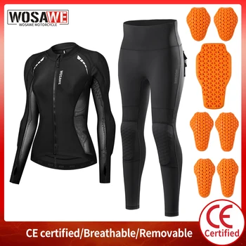 Women’s Motorcycle Jacket & Pants Set – CE-Certified Removable Pads, Soft Protective Moto Racing Gear 1