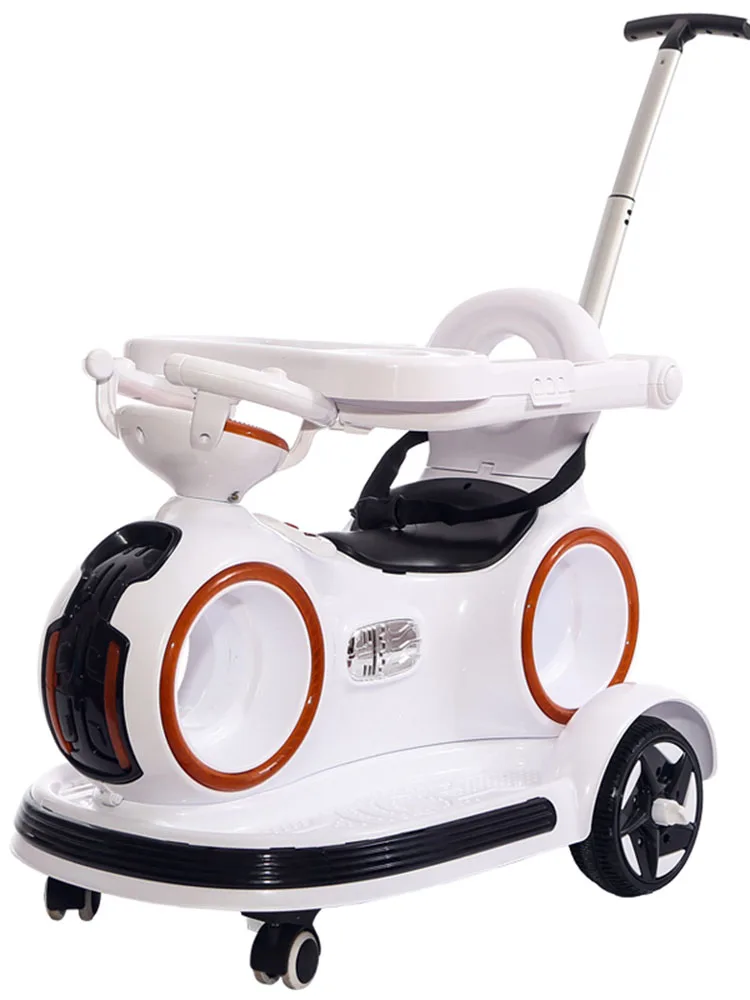 

Baby Stroller Electric Four-Wheel Children Automobile Belt Remote Control Trolley Baby Can Sit and Shake Motorbike Toy