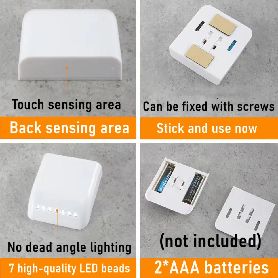 TxxCvv Auto 7 LED PIR Inductie Kastlamp Bewegingssensor Nachtlampje Onder Kast Lade Licht Batterij Aangedreven voor Kast