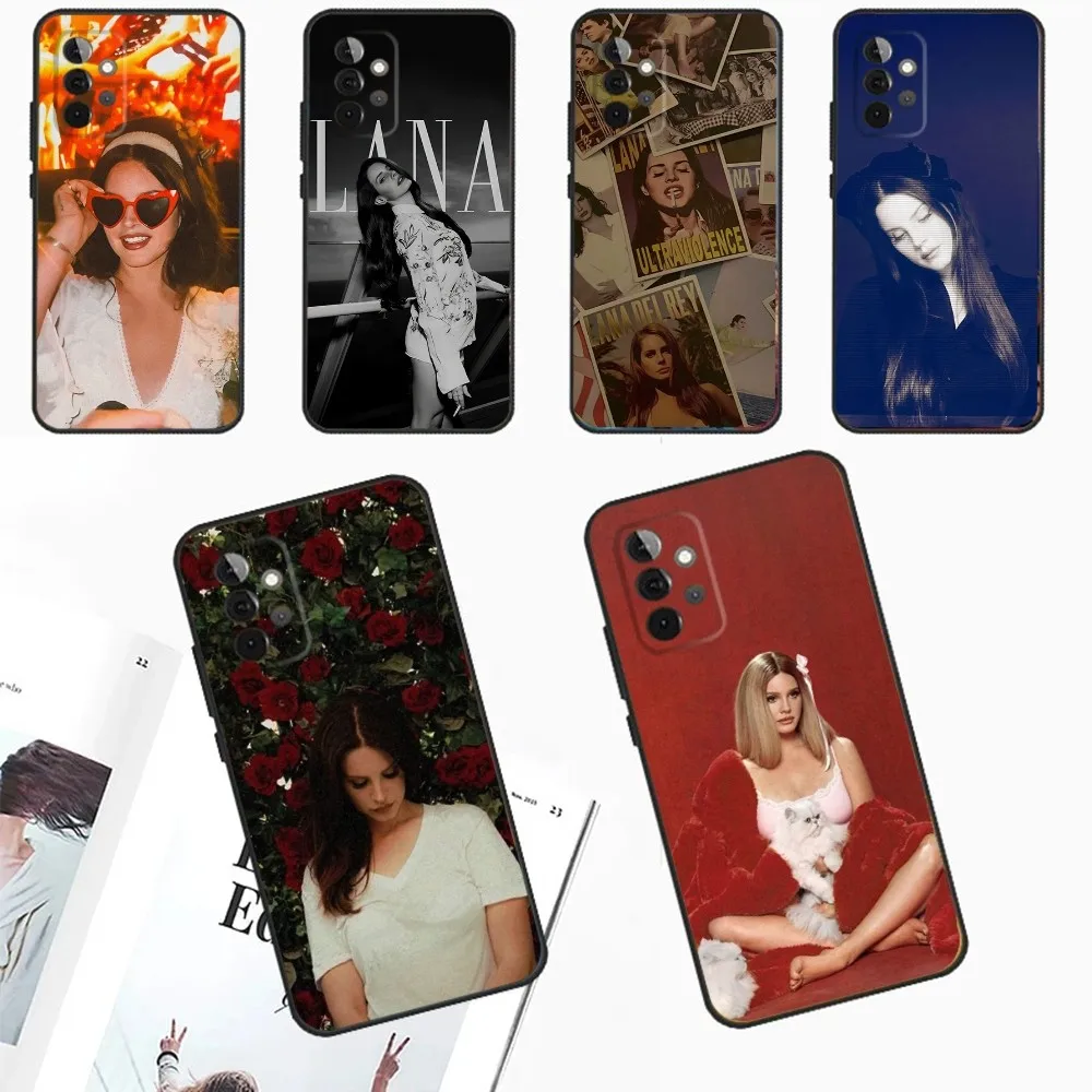 Singer L-Lana Del Rey Phone Case For Samsung Galaxy A13,A21s,A22,A31,A32,A52,A53,A71,A80,A91 Soft Black Phone Cover