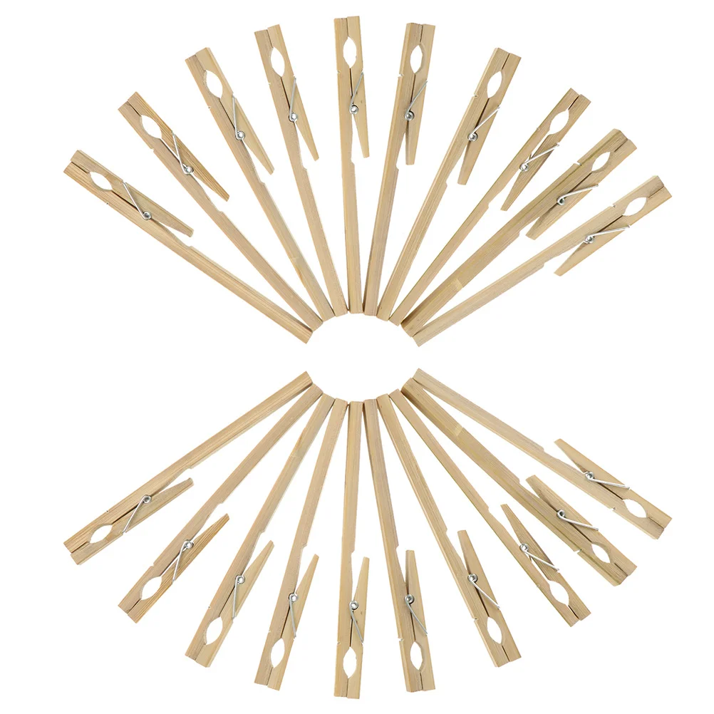 

20 Pcs Test Tube Clip Experiment Equipment Wooden Photo Clothes Clamp Bamboo