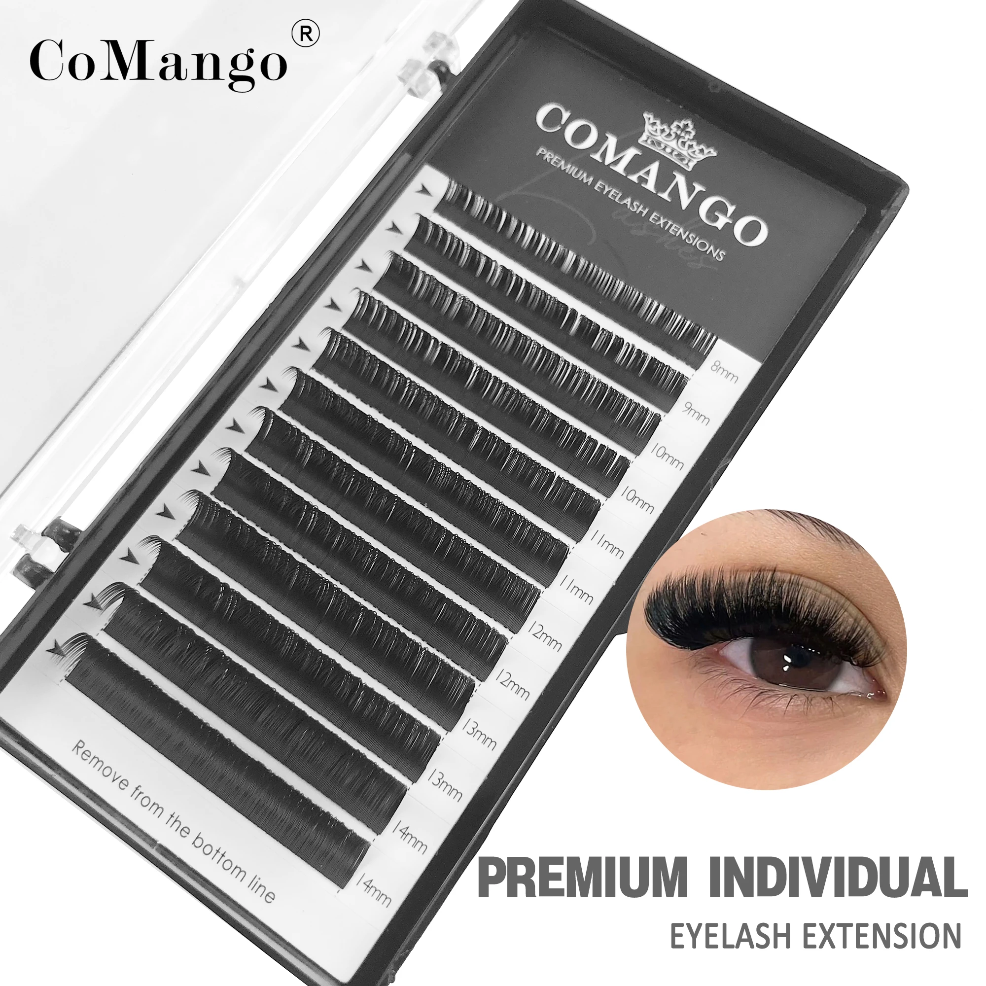 CoMango Individual Mink Eyelashes 0.05-0.15mm Russian Volume Eyelash Extensions Supplies Mega Volume Lashes