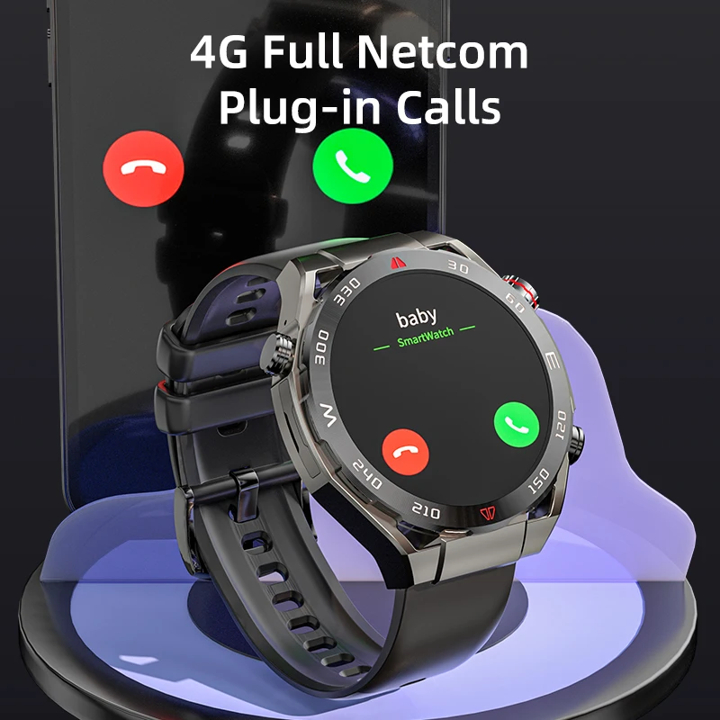 

New 4G LTE Smart Watch Men Android 8.1 1.43" HD Smartwatch Phone 900 mAh 5MP Camera GPS Wifi SIM Card Call Heartrate Google Play