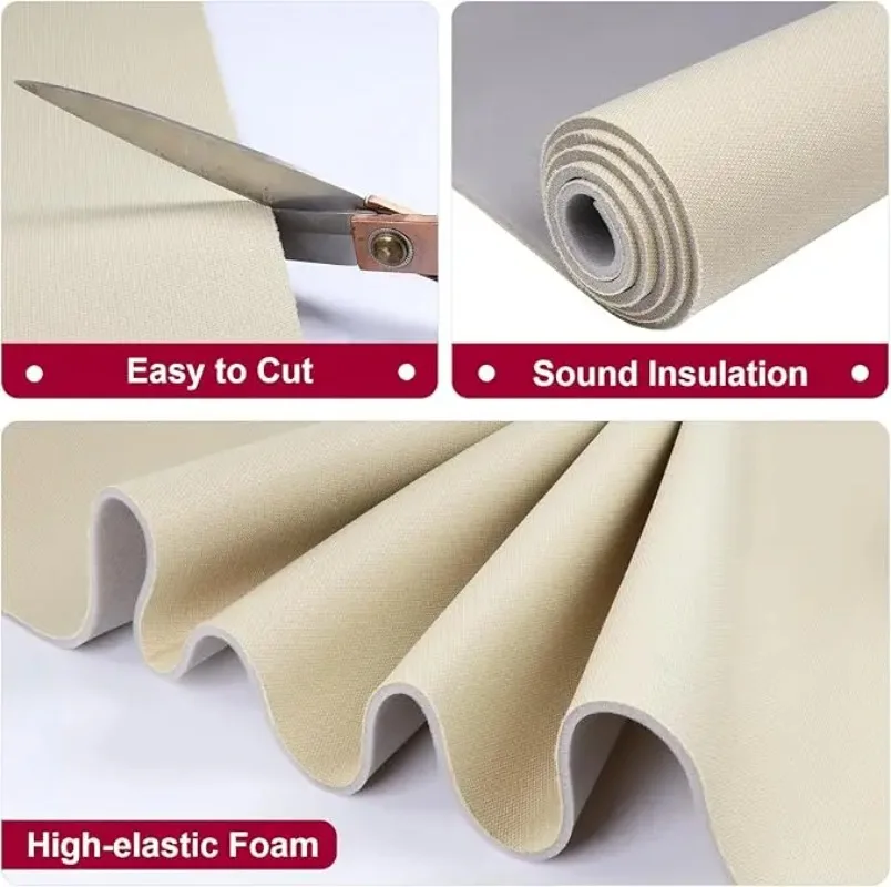 Automotive Headliner Fabric with Mesh Type Foam Backing Car Roof Upholstery Fabric Interior Replacement Headliner Material