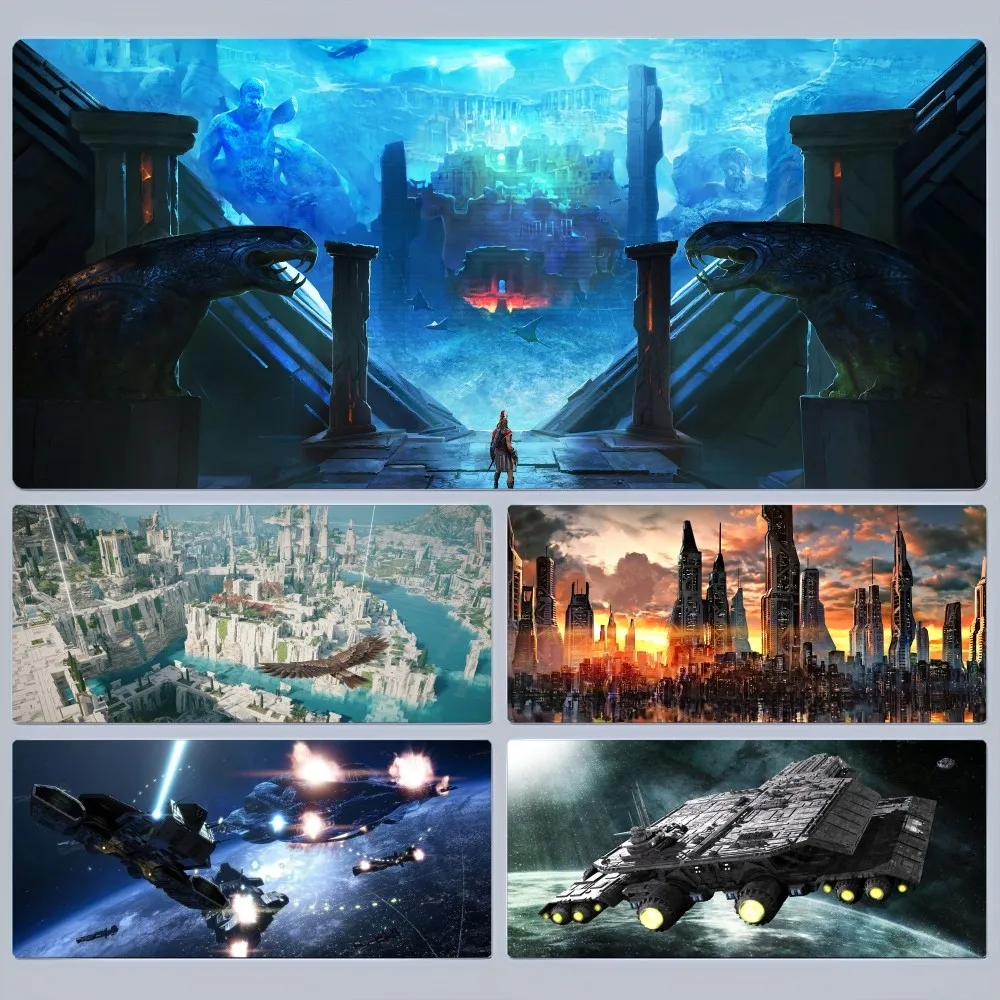 Stargate Atlantis Mousepad Rubber XXL Cartoon Anime Gaming Mouse Pad Keyboard Mouse Mats Desk Mat Accessories for PC Mouse