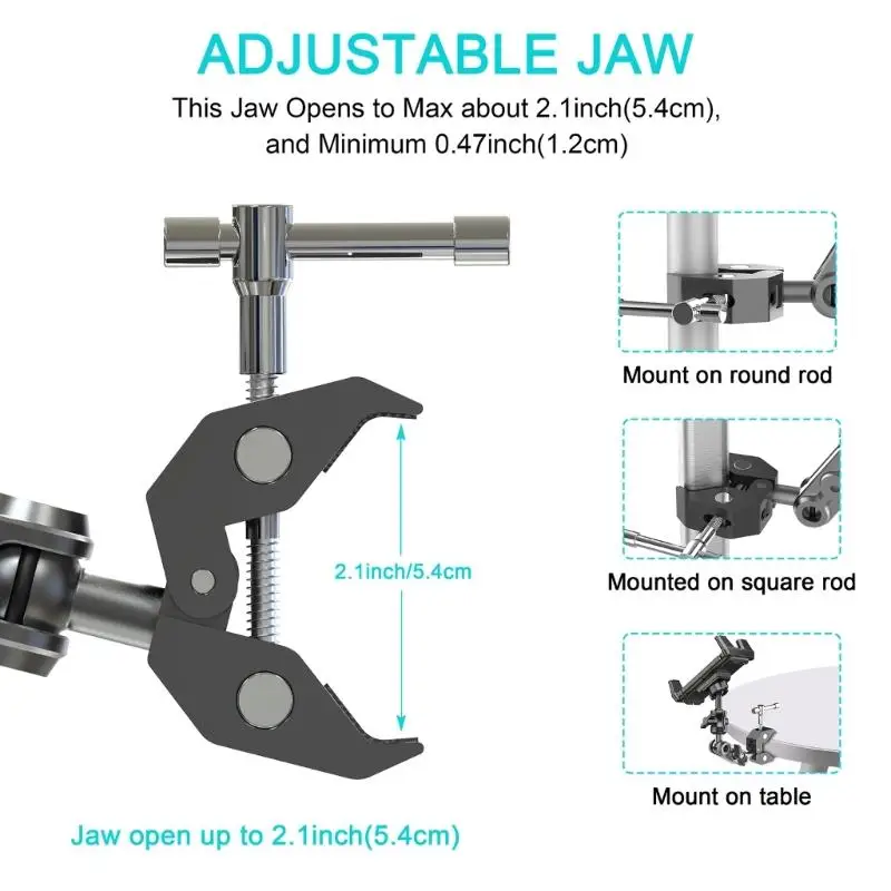 

652F Tablet Stand Holder for Tablet Adjustable 360 Rotating Degree Tablet Stand Desk