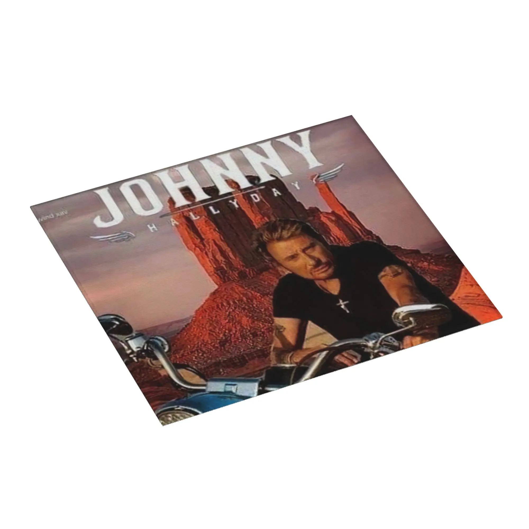 Drying Mat For Kitchen Motorcycle Johnny Hallyday Water Absorbent Waterproof French Rock Singer Kitchen Counter Protector Mat