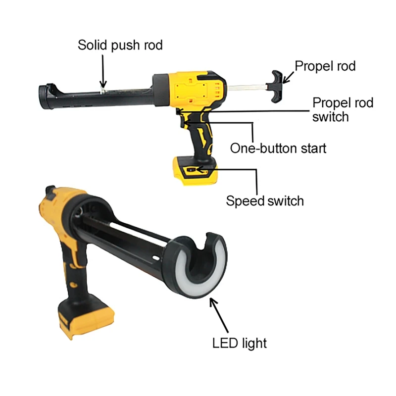 Elektryczny pistolet do fugowania do akumulatorów Makita Dewalt 18V Cement Klej do Szkła Uszczelniacz Narzędzie Bezprzewodowy pistolet do kleju do szkła