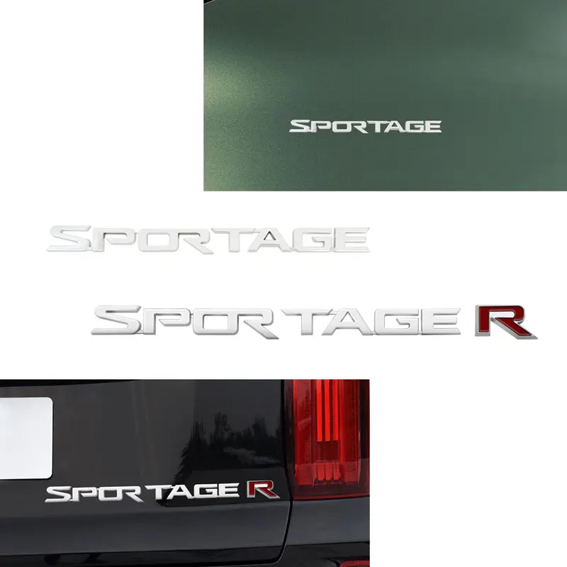 3D ABS Auto Accessories Sportage Sportage R Car Letter Logo Sticker Rear Bumper Tail Door Trunk Decals Car Styling