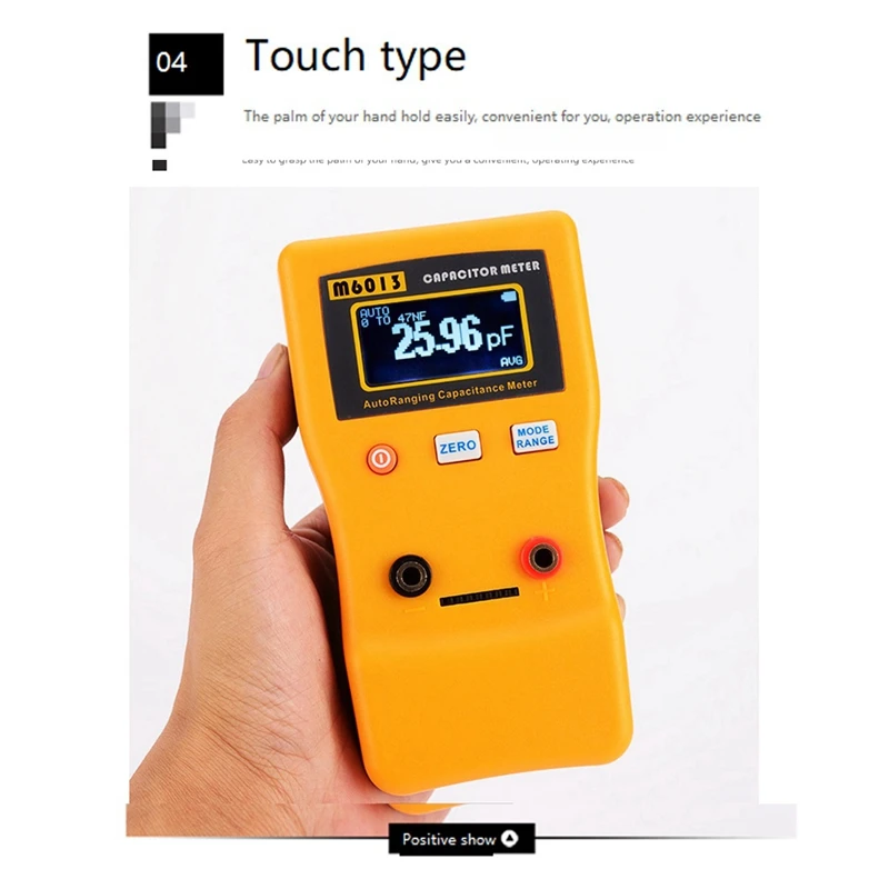 New M6013 ESR Digital Capacitance Meter Ohm Meter Professional Measuring Capacitance Resistance Capacitor Circuit Tester