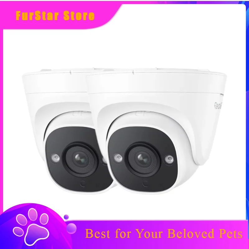 FurStar5MP PoE Security Camera Person/Vehicle/Pet Detection 100ft IR Night Vision Smart Home Surveillance Camera(Pack Of 2)